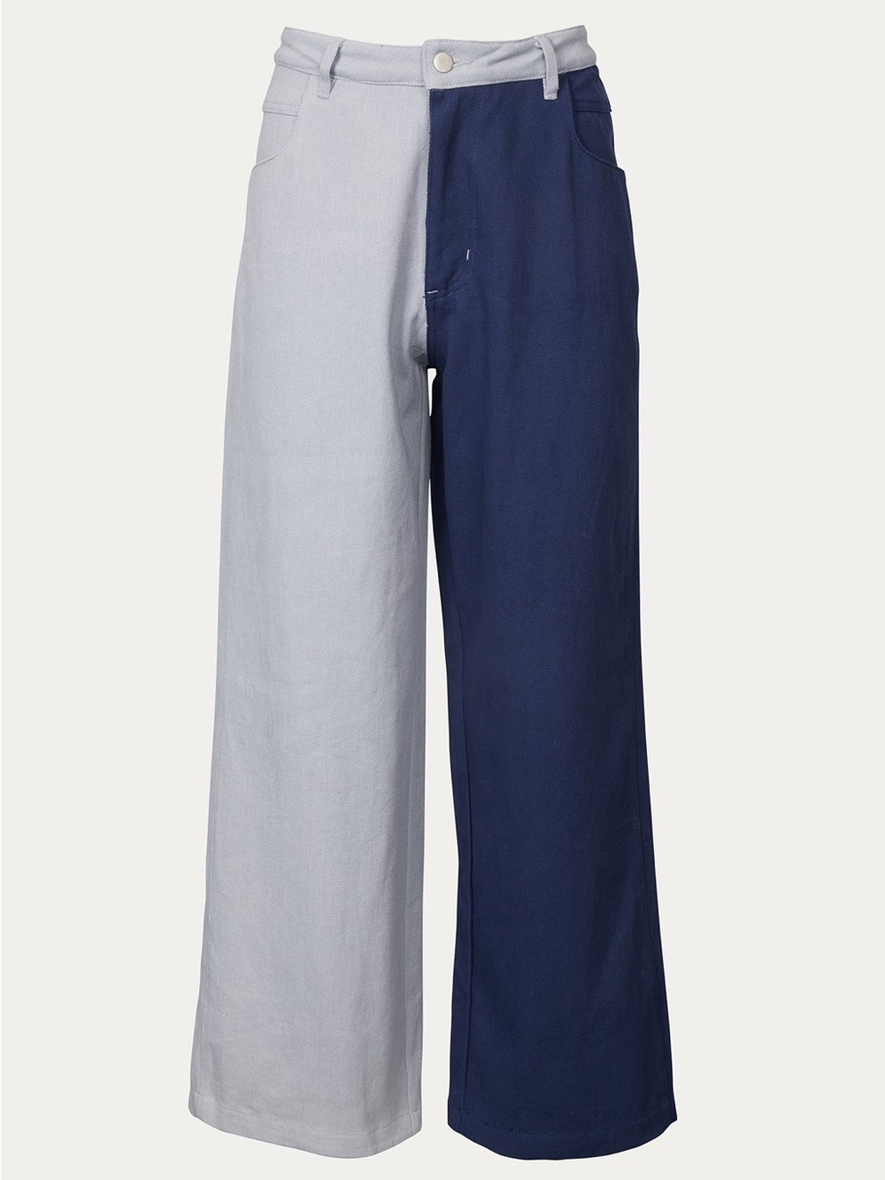 Papermoon Two-Toned Wide- Leg Jeans
